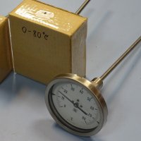 индустриален термометър NUOVA FIMA Ø110mm G 1/2 KL 1 0/+80/+200°C, L130-280mm, снимка 12 - Резервни части за машини - 35490870