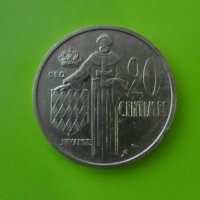 20 цента 1962 г. монета Монако, снимка 1 - Нумизматика и бонистика - 39568456