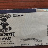 Колекционерски билет от концерта на MEGADETH, FIVE FINGER DEATH PUNCH, BAD WOLVES , снимка 4 - Билети за концерти - 33180643