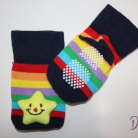 Памучни бебешки чорапки със звездички, снимка 2 - Бебешки чорапи - 32997102