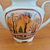 Руски порцелан лфз чайник и латиера , снимка 11 - Антикварни и старинни предмети - 28623080