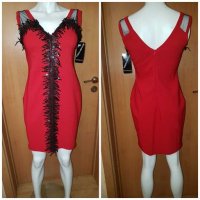 Официална червена нова рокля Fervente Istanbul , снимка 2 - Рокли - 28265452