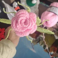 Плетени рози, букет от розички, снимка 5 - Изкуствени цветя - 27172685