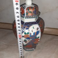 Прекрасен буркан с капак - японски порцелан маркировка, снимка 5 - Антикварни и старинни предмети - 43626300