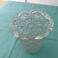 Стара стъклена ваза, снимка 3 - Вази - 33433032