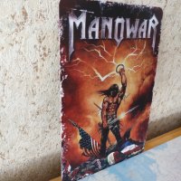 Метална Табела Manowar Kings of metal Меноуър крале метъл, снимка 2 - Други ценни предмети - 37376116