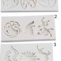 3 вида Game of Thrones Игра на тронове силиконов молд форма декорация торта фондан сладки мъфини, снимка 2 - Форми - 27450154