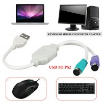 Преходник USB мъжки към двоен PS / 2 PS2 женски адаптер за клавиатура и мишка конектор порт компютър, снимка 11 - Кабели и адаптери - 26438984