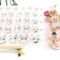 Усмивки лица emoji силиконов гумен печат украса бисквитки фондан Scrapbooking, снимка 1 - Форми - 28254480
