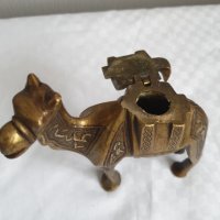 Египетска бронзова мастилница във формата на камила, снимка 4 - Колекции - 43517861