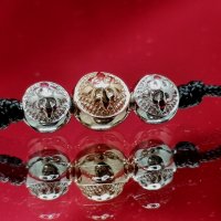 Дамски луксозен гердан Чокър от сребро и розово злато, снимка 1 - Колиета, медальони, синджири - 32114554