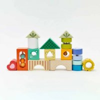 Детска игра / Дървени цветни блокчета за сензитивност, снимка 6 - Игри и пъзели - 35343705