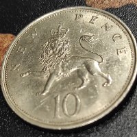 Великобритания 10 нови пенса, 1969, снимка 1 - Нумизматика и бонистика - 43959227