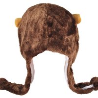 Плюшена шапка маймунка, снимка 2 - Шапки, шалове и ръкавици - 43315035