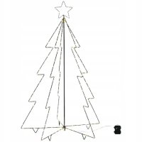Метално LED коледно дърво, Sonem, 120 см, 185 LED, снимка 2 - Декорация за дома - 43415131