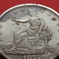 РЕПЛИКА КОПИЕ на Американския сребърен долар 1875г. УНИКАТ за КОЛЕКЦИОНЕРИ 41471, снимка 8 - Нумизматика и бонистика - 43193449