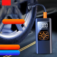 Преносим компресор за гуми, Помпа - USB, 8bar, 4000mAh, LED светлина, снимка 2 - Аксесоари за велосипеди - 44894393