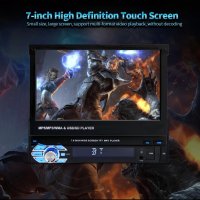 Мултимедия 1 din за кола автомобил радио blutooth usb Вадещ дисплей  touch screen cd, снимка 4 - Аксесоари и консумативи - 39343589