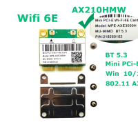 Нова Карта AX210HMW Mini PCI-E WiFi Card WiFi6E Intel AX210 AC8265 Wireless Module 6GHz Tri-Band Net, снимка 1 - Други - 44854934