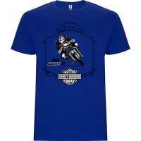 Нова мъжка тениска Харли Дейвидсън (Harley Davidson) в син цвят, снимка 1 - Тениски - 43920323