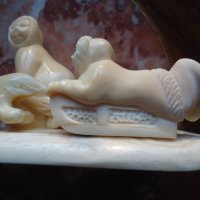 Уникална фигурална композиция от кост на морж, снимка 9 - Колекции - 27389511