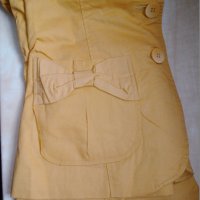 Феерия в Жълто-  пролетно дамско сако от трикотажна материя с дълъг ръкав. , снимка 3 - Сака - 28289781