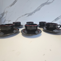 Комплект керамични чаши за кафе, снимка 2 - Сервизи - 44877076