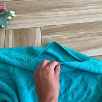 Страхотна кройка блуза Тюркоаз ❤️, снимка 3 - Блузи с дълъг ръкав и пуловери - 38040473