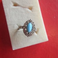 Уникален сребърен пръстен с камък, снимка 1 - Пръстени - 35017755