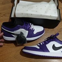 Air jordan 1 low purple , снимка 1 - Маратонки - 36671332