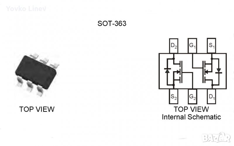 2N7002DW-7-F / SOT-363 marking - .702 / .K72 двоен N-FET транзистор ...