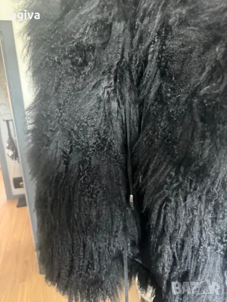 Лама елек естествен косъм М размер, снимка 1