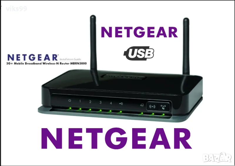 Wi-Fi Рутер NETGEAR MBRN3000 3G USB, снимка 1