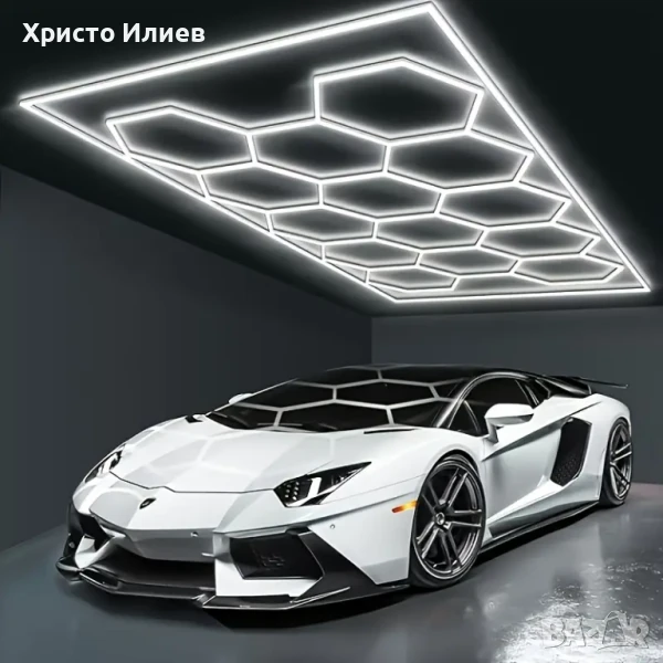 Осветление за гараж голяма LED Лед лампа за магазин фризьорски салон студио , снимка 1