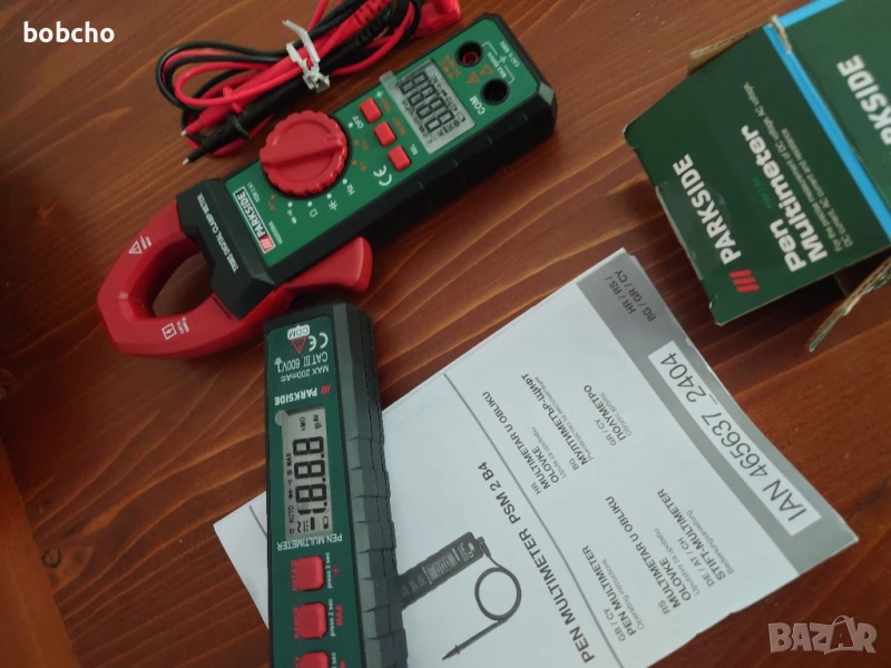 Измервателни уреди: амперклещи и писалка Parkside, снимка 1