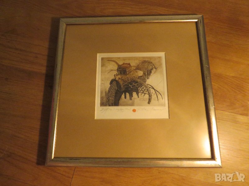 Стара картина  КОНСТРУКЦИЯ  Робърт Баръмов /1966. - 2021 г.) - перфектна работа и творба художник, снимка 1