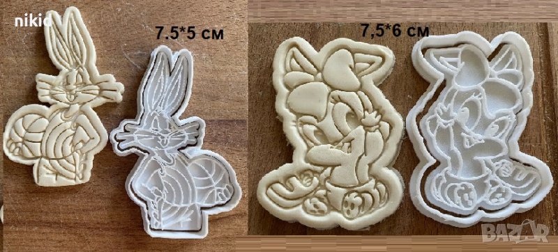 Space Jam Бъгс Бъни looney tunes Lola заек Пластмасов резец форма за тесто бисквитки фондан торта, снимка 1