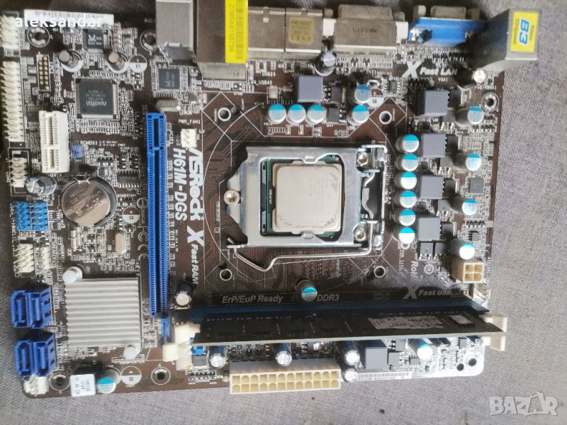 Продавам дънно 1155 asrock h61m. , снимка 1