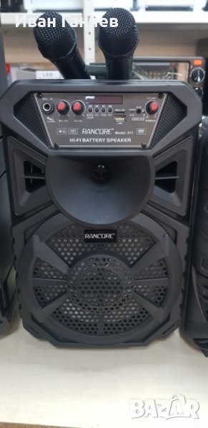Караоке, активна тонколона 1000w с безжични микрофона 2бр. и дистационно модел: Ранкор Х11, снимка 1