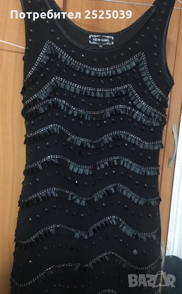 елегантна черна рокля-намаление 5лв, снимка 1