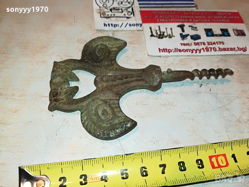 стар бронзов тирбушон-антика 2607210953, снимка 1