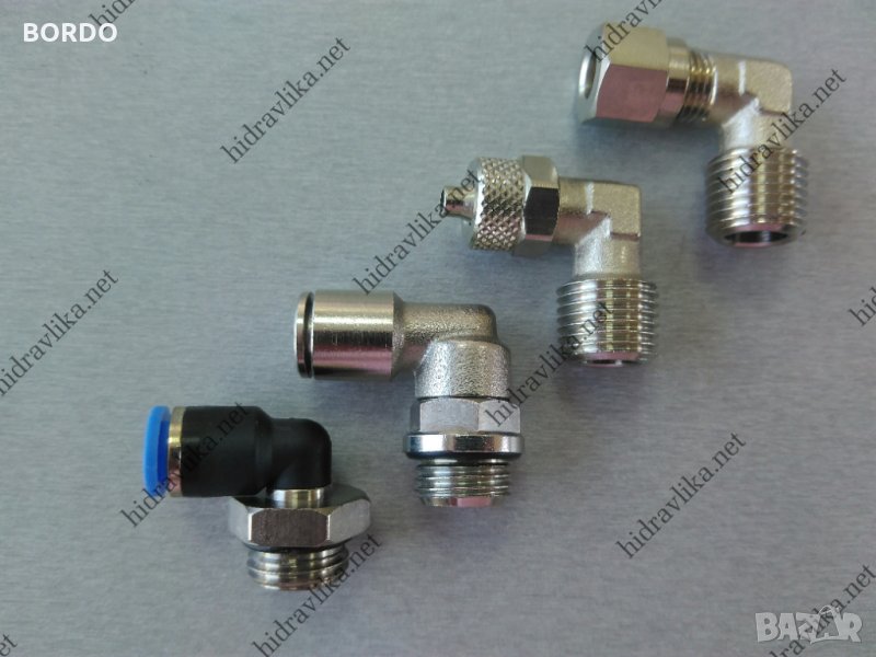 Бързи връзки коляно за шлаух G1/4-Ф6, снимка 1