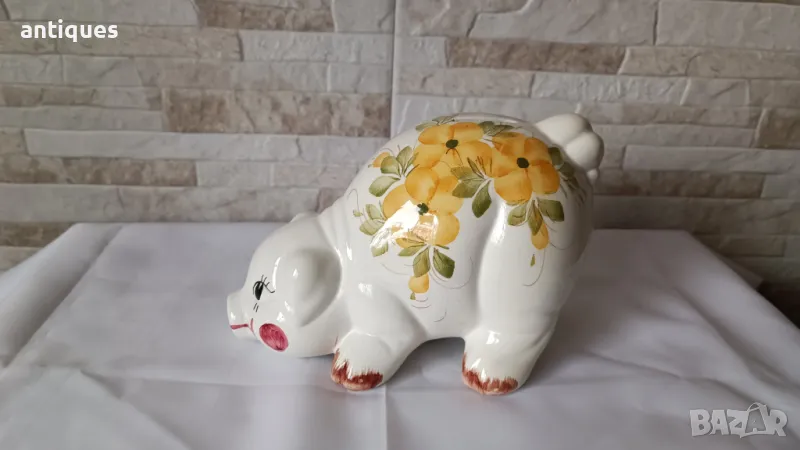 Стара порцеланова касичка - Прасе , снимка 1