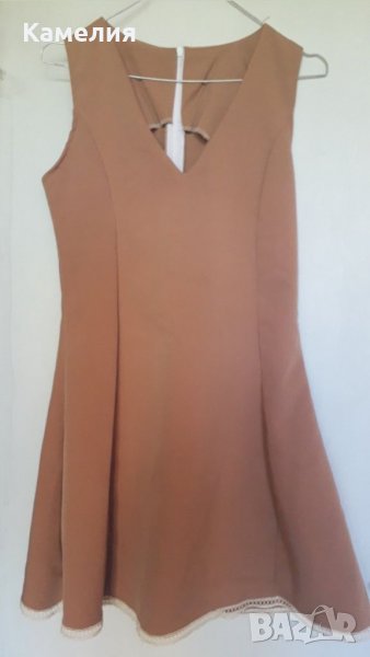 Рокля в телесен цвят, М-размер , снимка 1