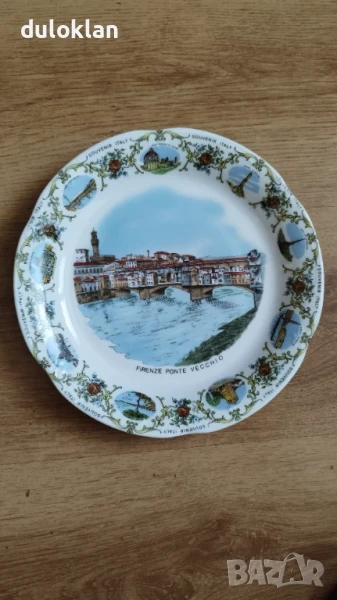 Красива порцеланова чиния от Флоренция Италия., снимка 1
