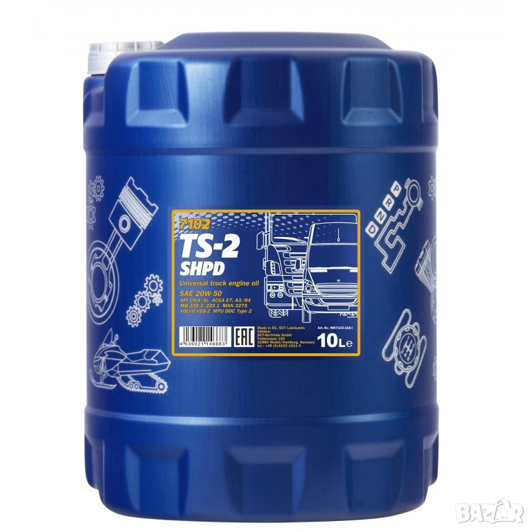 MANNOL TRUCK SPECIAL SHPD 20W50 10л, снимка 1