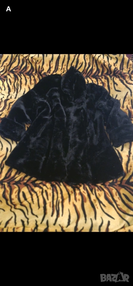 Елегантно дебело еко палто пелерина еко 120гр.об носено 4,5 пъти, снимка 1