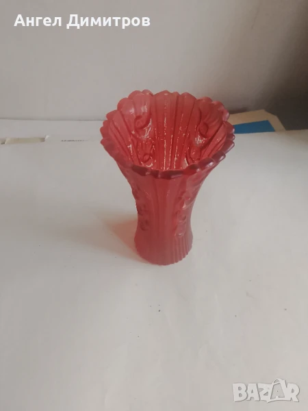 Страхотна ваза дебело цветно стъкло Италия , снимка 1