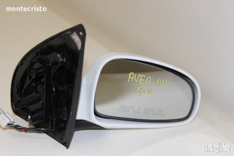 Дясно електрическо огледало Chevrolet Aveo T200 хечбек (2003-2007г.) 5 пина / 96598155 ⚪Цвят: Бял, снимка 1