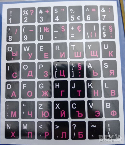Лепенки с кирилица за клавиатура за лаптоп, снимка 1